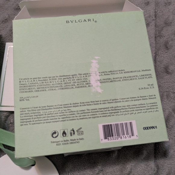 Bvlgari Parfumée Gift Set-Au the Vert Perfume and Perfumable Ceramic - Picture 5 of 5